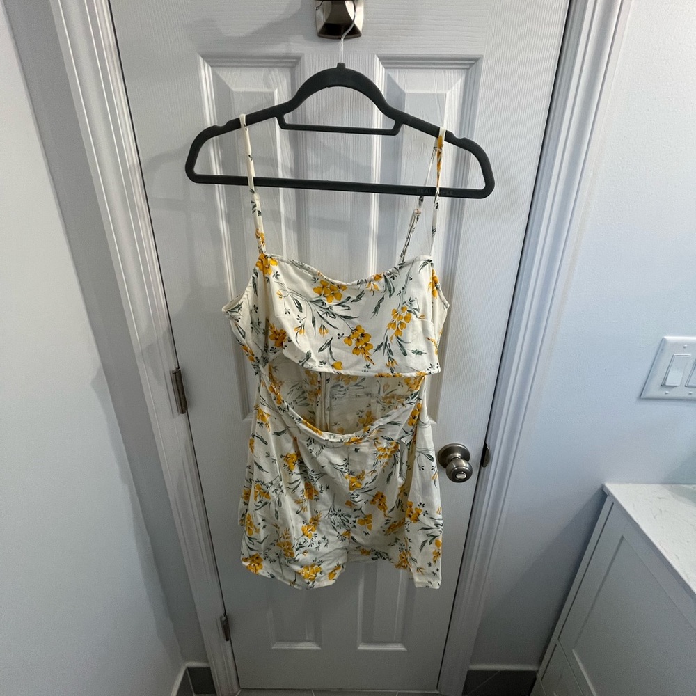 ASOS floral cut out romper